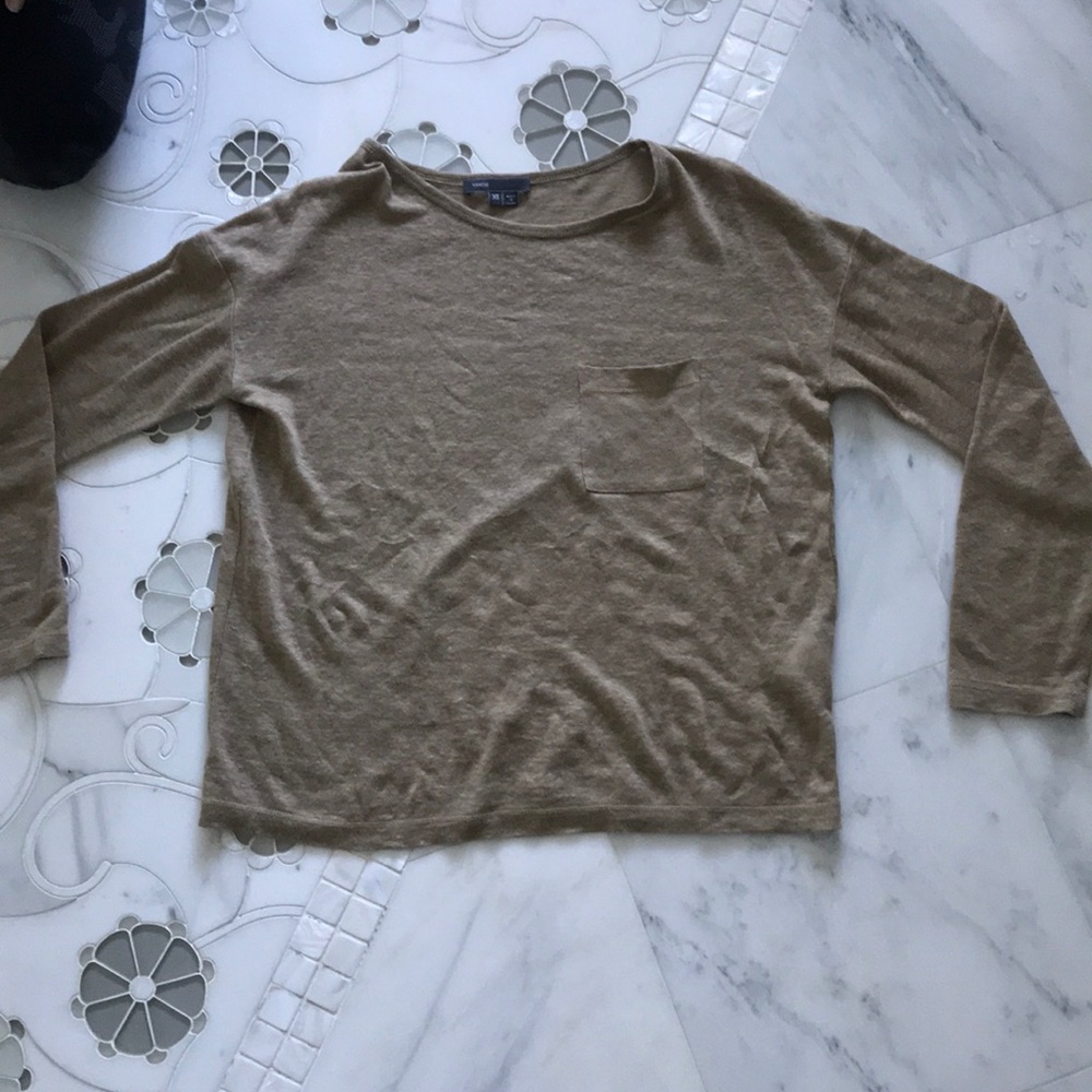 Vince 3/4 sleeve linen top